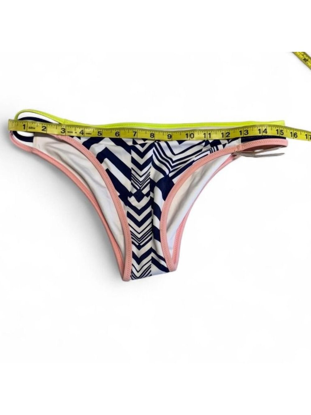 Victoria's Secret The Strappy Cheeky Geometric Bikini Bottoms Women's Large Pool - Picture 5 of 7